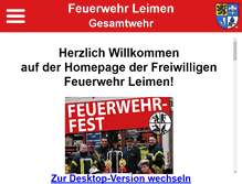 Tablet Screenshot of feuerwehr-leimen.de